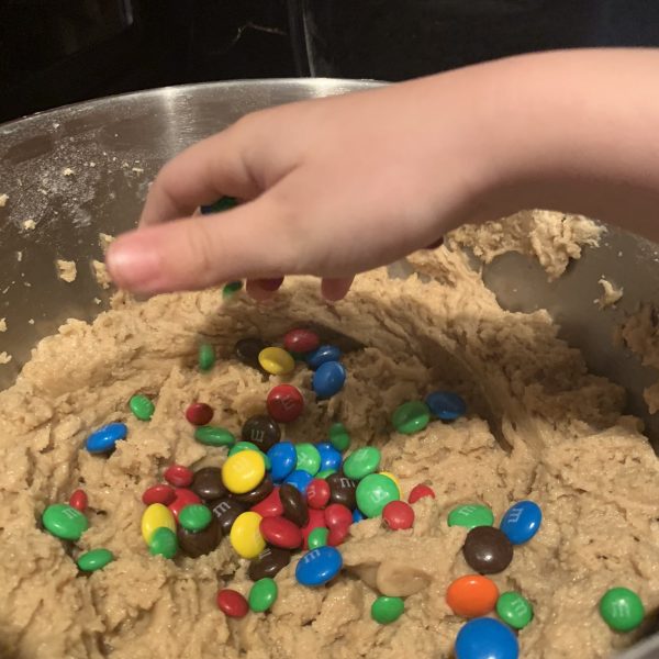 M&M Cookies by my 4-year old